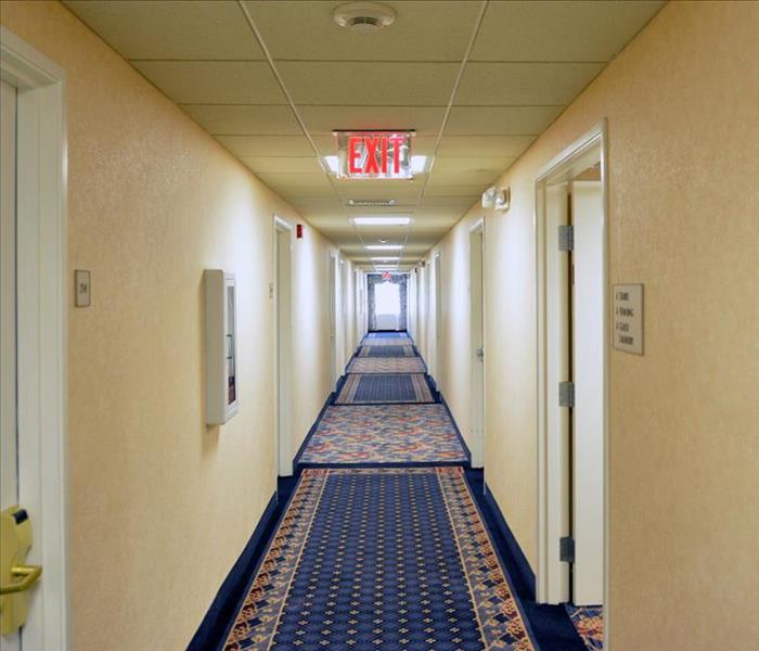 open hallway, no equipment, neat and dry