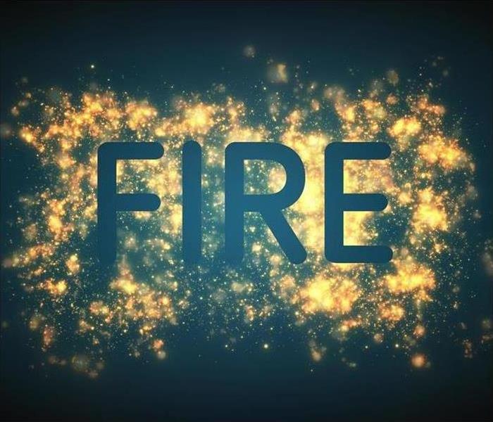 Fire lettering with background effects