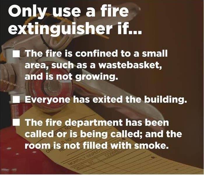 tips on when to use a fire extinguisher