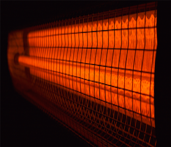 heater lit up orange